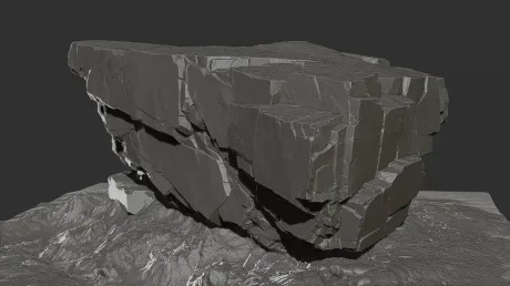 zbrush雕刻一块高精度石头