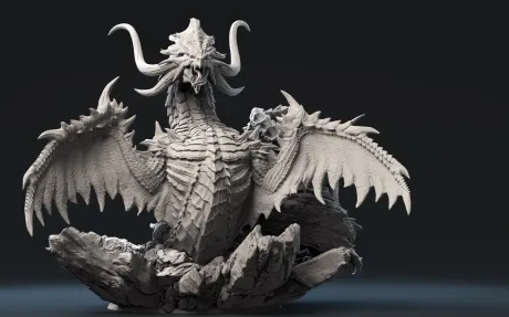 龙雕刻打印模型