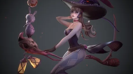 女巫女角色模型