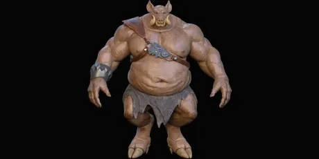 猪头人身怪物 个人作品设计