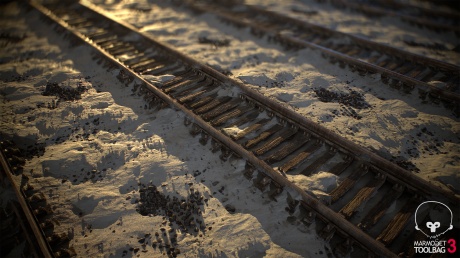 Snowy Train Rails - Substance Designer