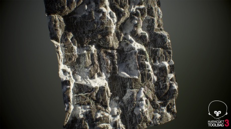 Snowy Rock Formation - Substance Designer