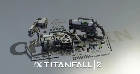 pbr道具枪械练习，原画来自《泰坦陨落2》